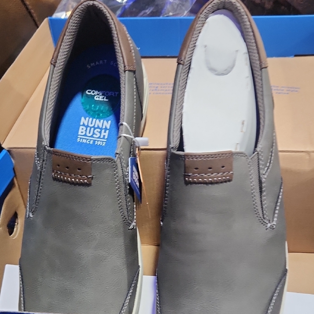 Nunn Bush Gray Loafers Slip-On Comfort